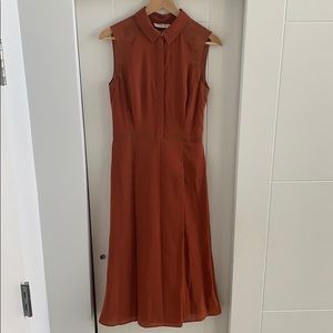 Tory Burch sleeveless shirt dress in rust size 2